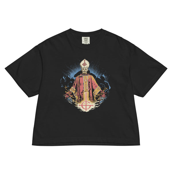 Ghost Opus Eponymous Mineral Wash Womens Crop Top - HYPER iCONiC.
