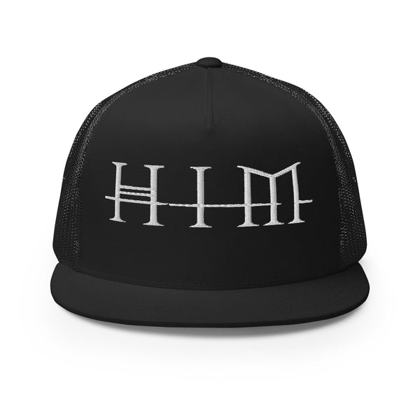 HIM - Logo Flat Brim Trucker Hat - HYPER iCONiC.