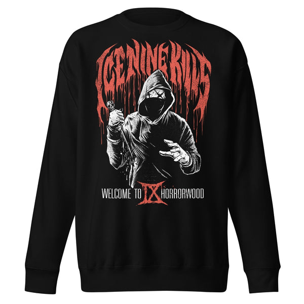 Ice Nine Kills IX Horrorwood Jumbo Print Sweatshirt - HYPER iCONiC.