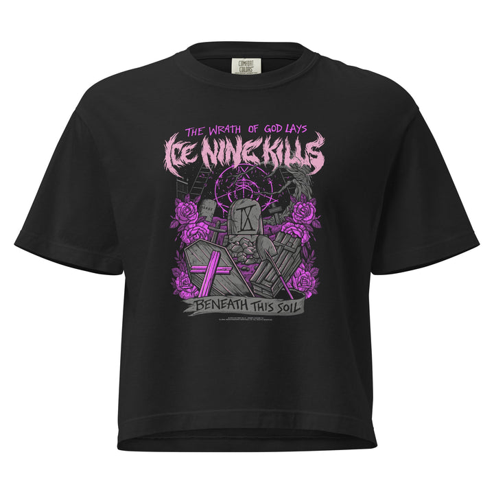 Ice Nine Kills Purple Wrath Mineral Wash Womens Crop Top - HYPER iCONiC.