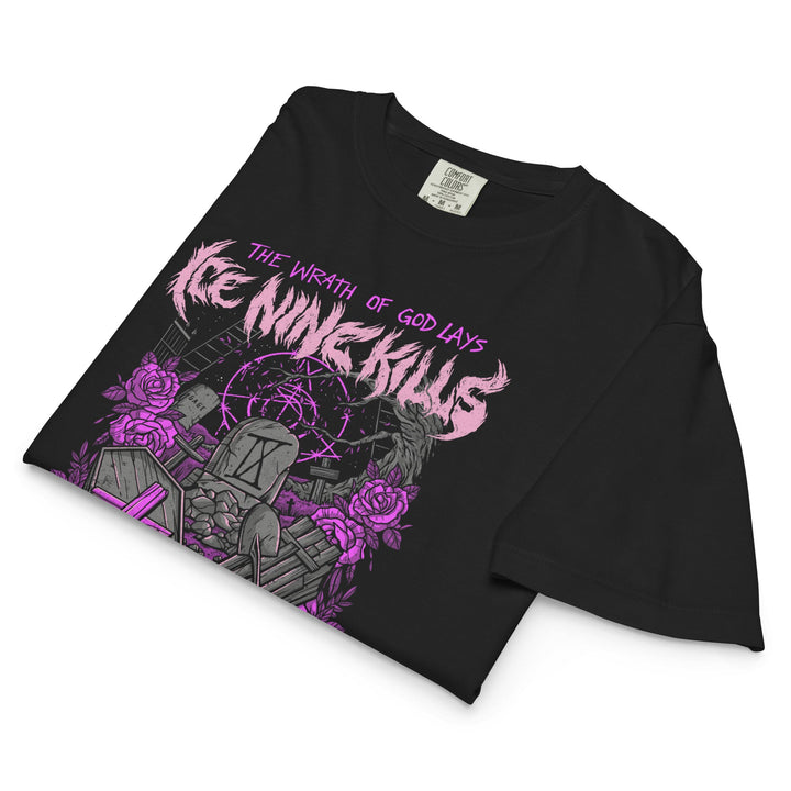 Ice Nine Kills Purple Wrath Mineral Wash Womens Crop Top - HYPER iCONiC.