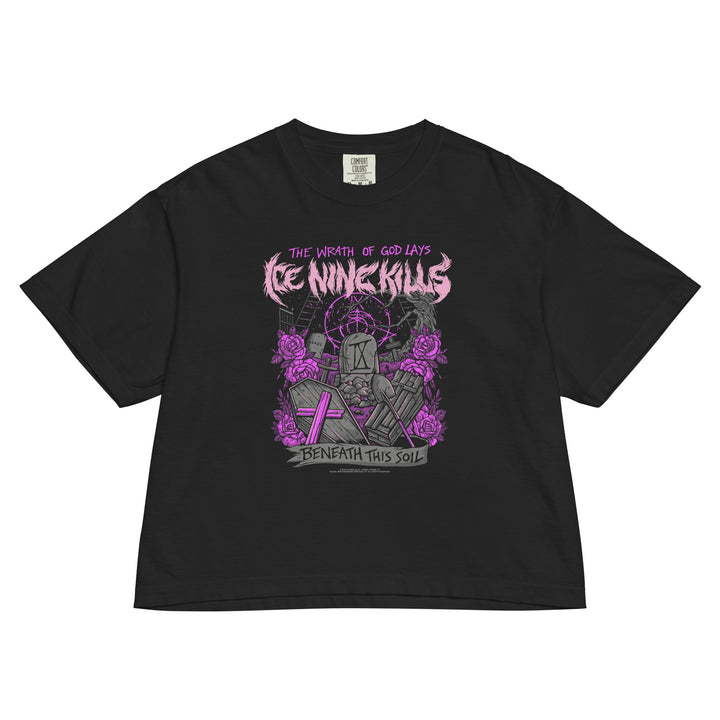 Ice Nine Kills Purple Wrath Mineral Wash Womens Crop Top - HYPER iCONiC.