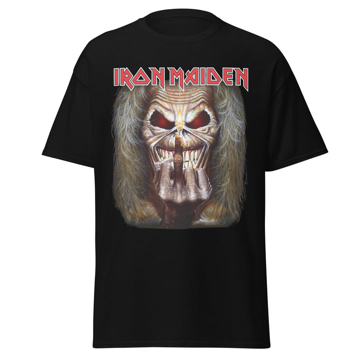 Iron Maiden Candle Finger Jumbo Print T-Shirt - HYPER iCONiC.