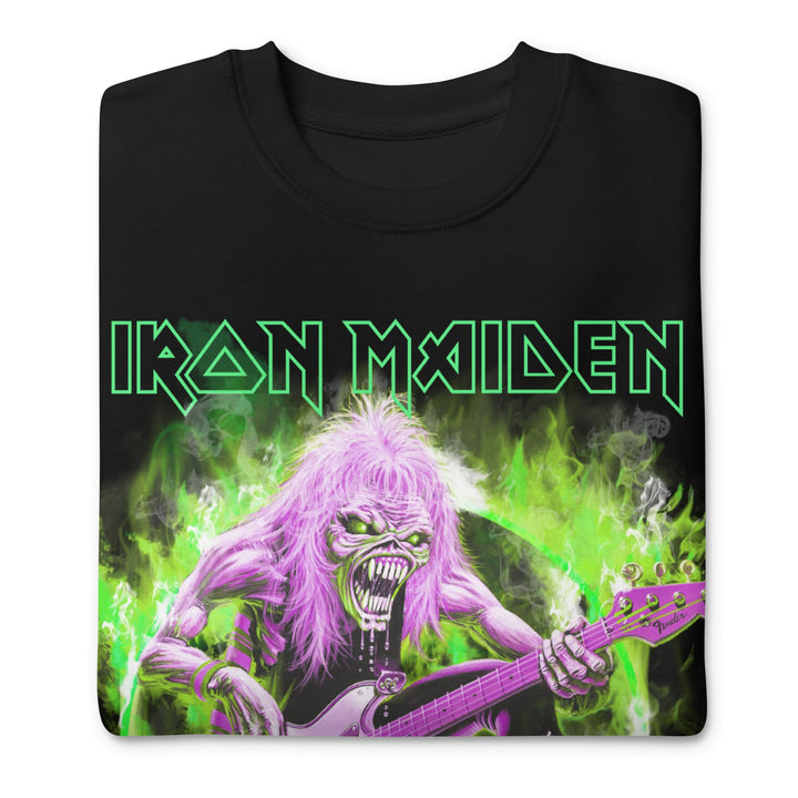 Iron Maiden Green Guitar Jumbo Print Sweatshirt - HYPER iCONiC.