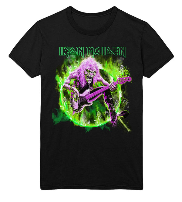 Iron Maiden Green Guitar T-Shirt - HYPER iCONiC.