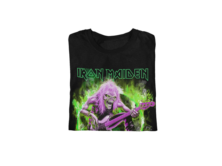 Iron Maiden Green Guitar T-Shirt - HYPER iCONiC.