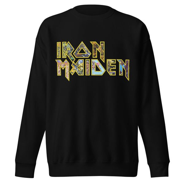 Iron Maiden - Logo Eddie Jumbo Print Sweatshirt - HYPER iCONiC.