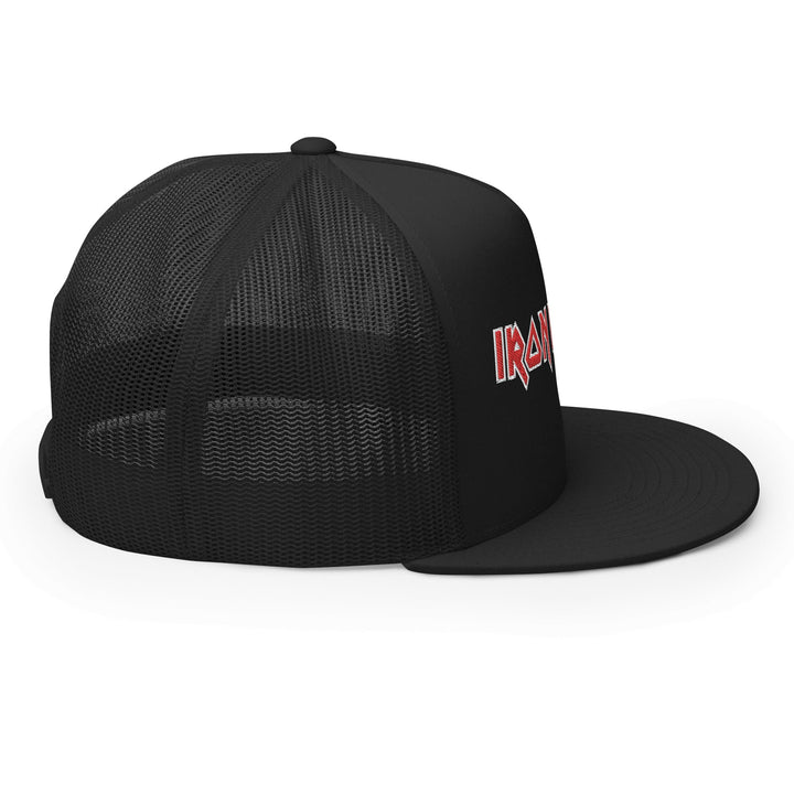 Iron Maiden - Logo Flat Brim Trucker Hat - HYPER iCONiC.