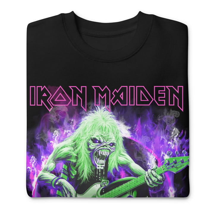 Iron Maiden Purple Guitar Jumbo Print Sweatshirt - HYPER iCONiC.