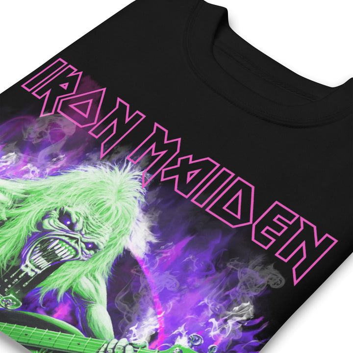 Iron Maiden Purple Guitar Jumbo Print Sweatshirt - HYPER iCONiC.