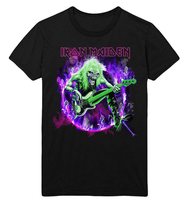 Iron Maiden Purple Guitar T-Shirt - HYPER iCONiC.