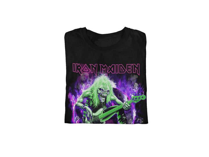 Iron Maiden Purple Guitar T-Shirt - HYPER iCONiC.