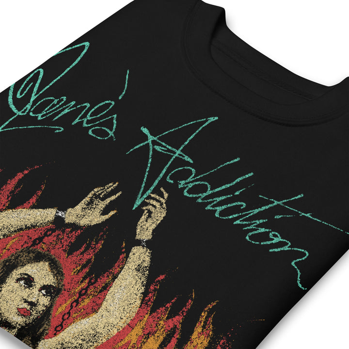 Jane's Addiction Flames Jumbo Print Sweatshirt - HYPER iCONiC.