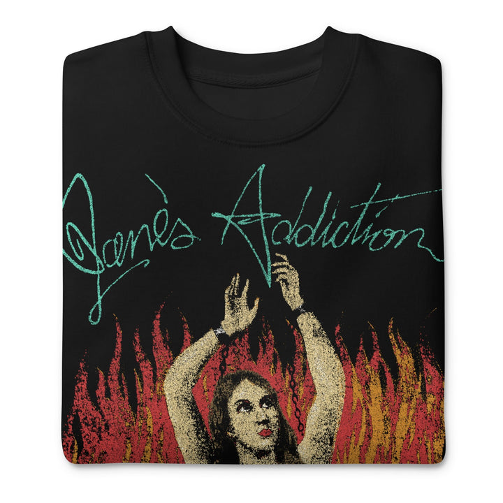 Jane's Addiction Flames Jumbo Print Sweatshirt - HYPER iCONiC.