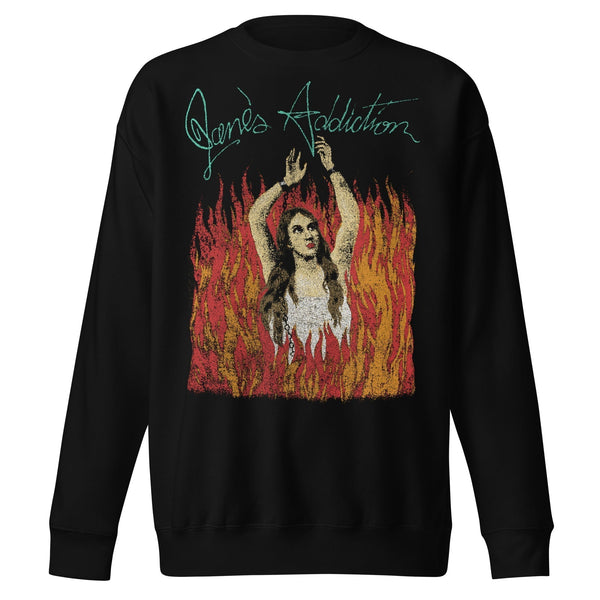 Jane's Addiction Flames Jumbo Print Sweatshirt - HYPER iCONiC.