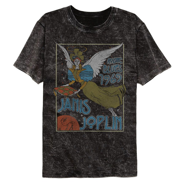 Janis Joplin - Nouveau Angel Vintage Wash T-Shirt - HYPER iCONiC.