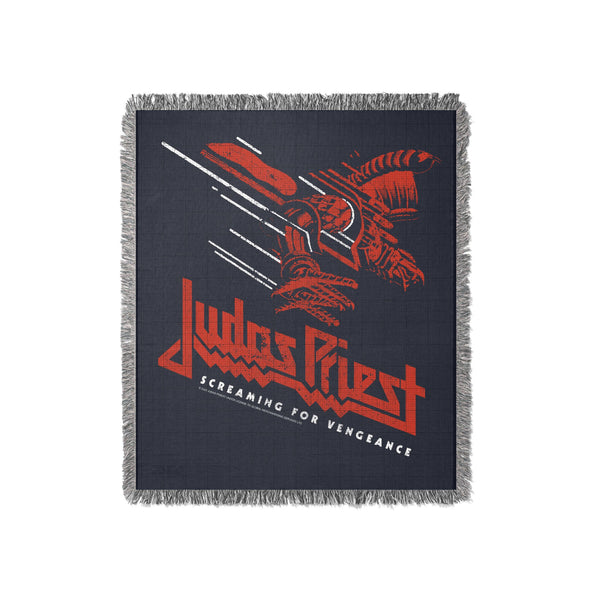 Judas Priest 100% Cotton Woven Throw Blanket - HYPER iCONiC.