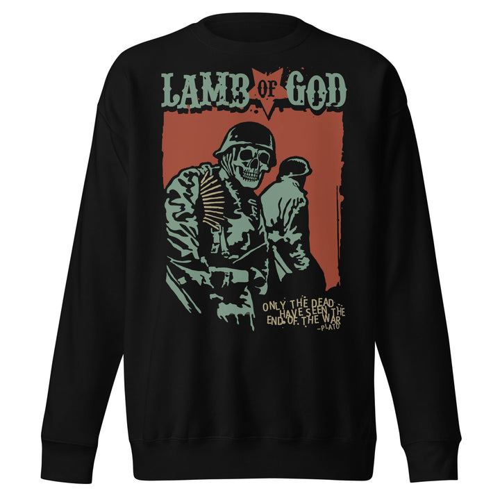 Lamb of God Skeleton Army Plato Quote Jumbo Print Sweatshirt - HYPER iCONiC.