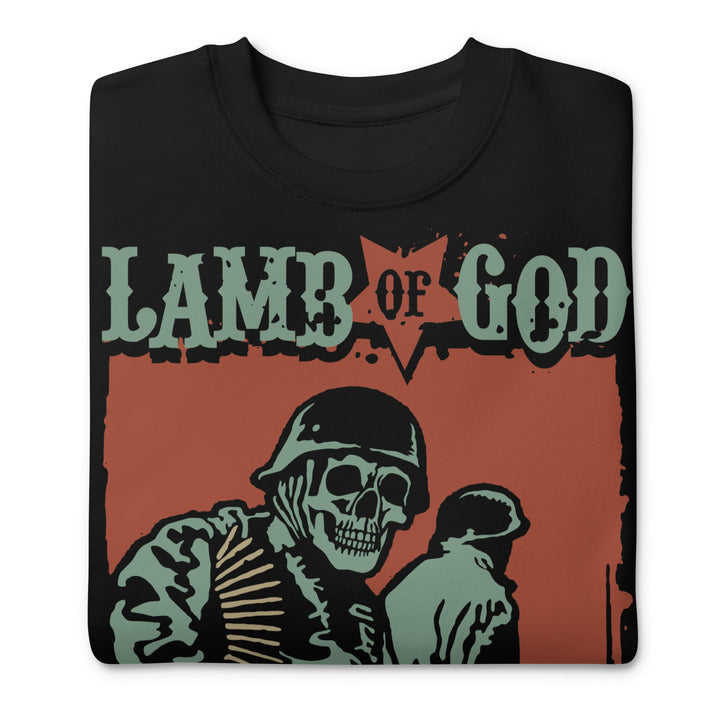 Lamb of God Skeleton Army Plato Quote Jumbo Print Sweatshirt - HYPER iCONiC.