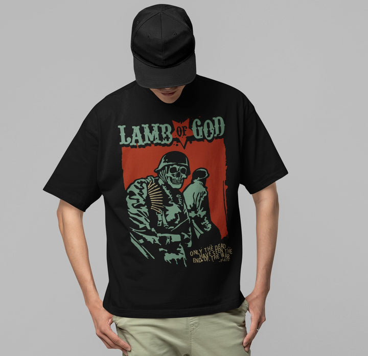 Lamb Of God - Skeleton Army Plato Quote Jumbo Print T-Shirt - HYPER iCONiC.