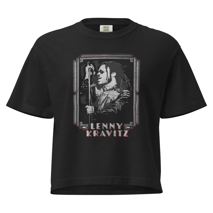 Lenny Kravitz American Women Mineral Wash Womens Crop Top - HYPER iCONiC.