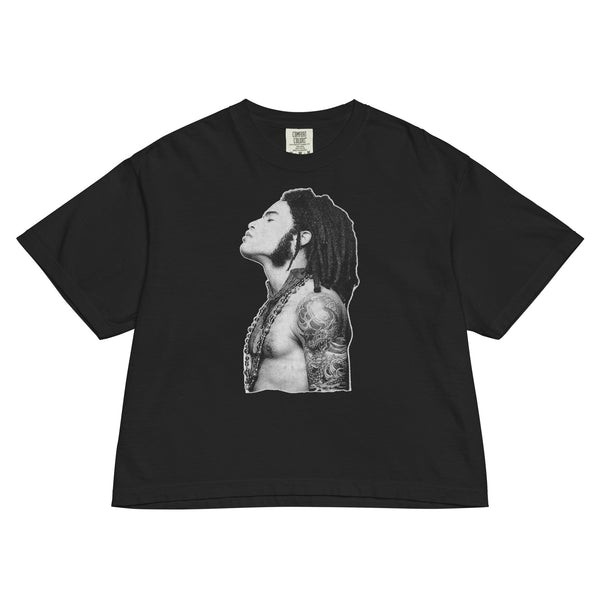 Lenny Kravitz Go My Way Mineral Wash Womens Crop Tee - HYPER iCONiC.