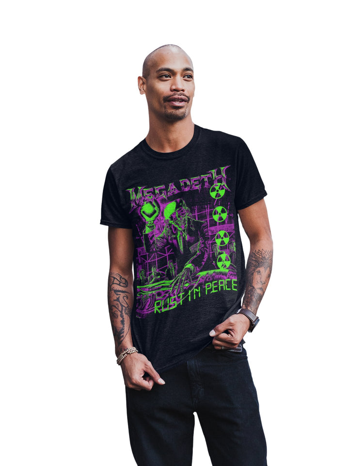 Megadeth Neon Rust T-Shirt - HYPER iCONiC.