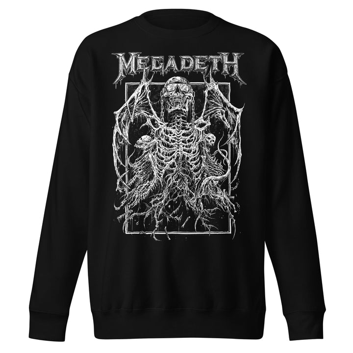 Megadeth Skeleton Wings Jumbo Print Sweatshirt - HYPER iCONiC.