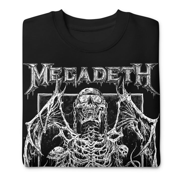 Megadeth Skeleton Wings Jumbo Print Sweatshirt - HYPER iCONiC.