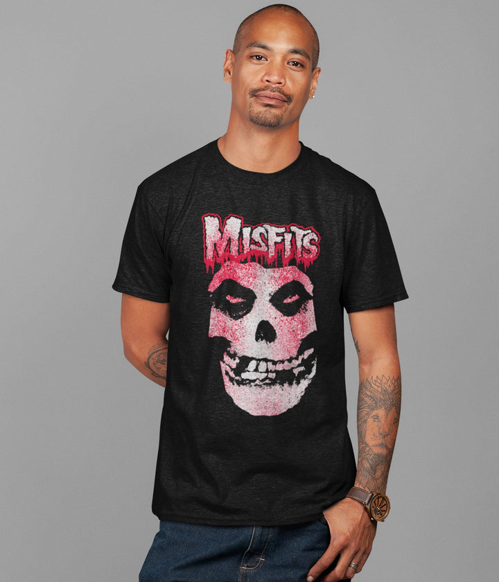 Misfits Tagged Skull Jumbo Print T-shirt - HYPER iCONiC.