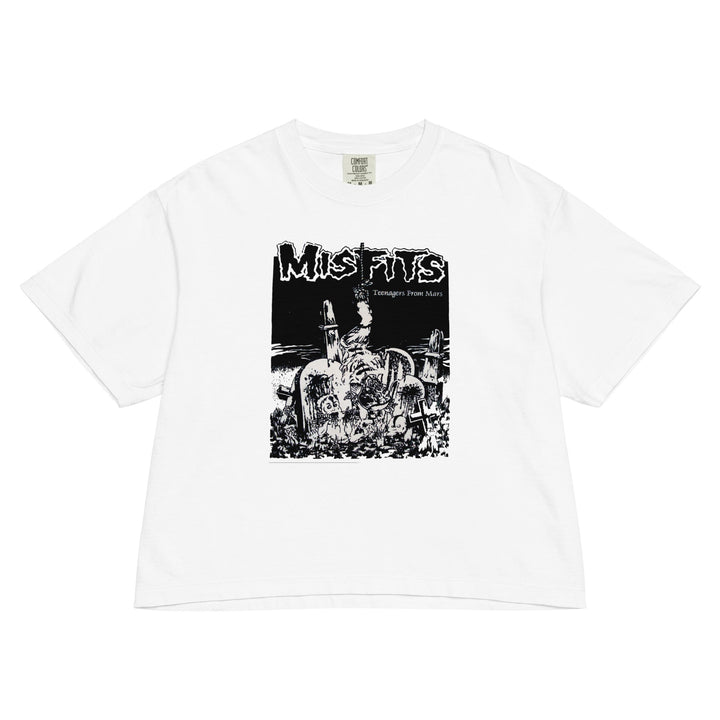 Misfits Teenagers from Mars Mineral Wash Womens Crop Tee - HYPER iCONiC.