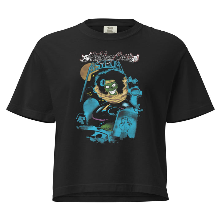 Motley Crue Asylum Vintage Mineral Wash Womens Crop Top - HYPER iCONiC.