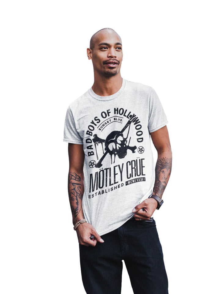 Motley Crue Bad Boys of Hollywood Jumbo Print T-shirt - HYPER iCONiC.