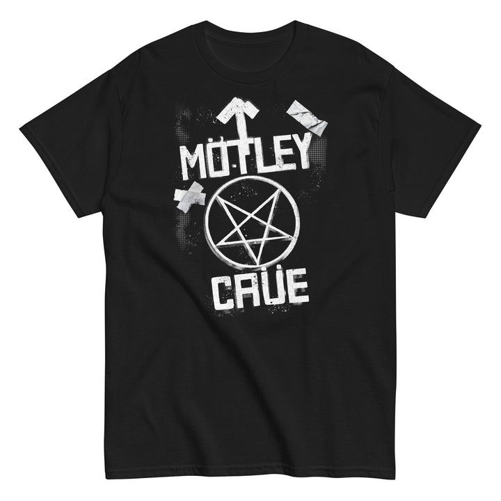 Motley Crue - Black and White Logo T-Shirt - HYPER iCONiC.
