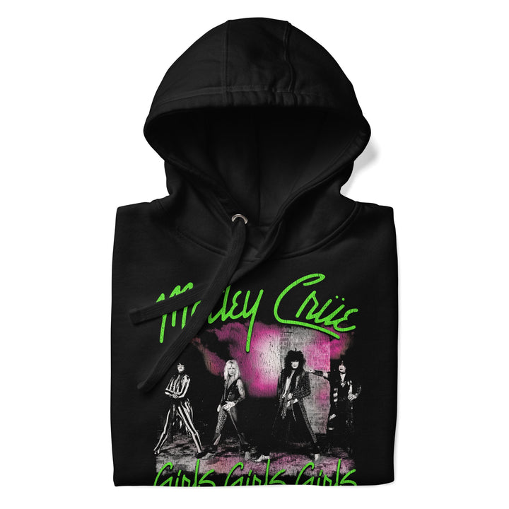 Motley Crue Green Girls Classic Hoodie - HYPER iCONiC.