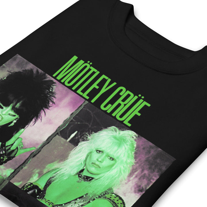 Motley Crue Green Shout Jumbo Print Sweatshirt - HYPER iCONiC.