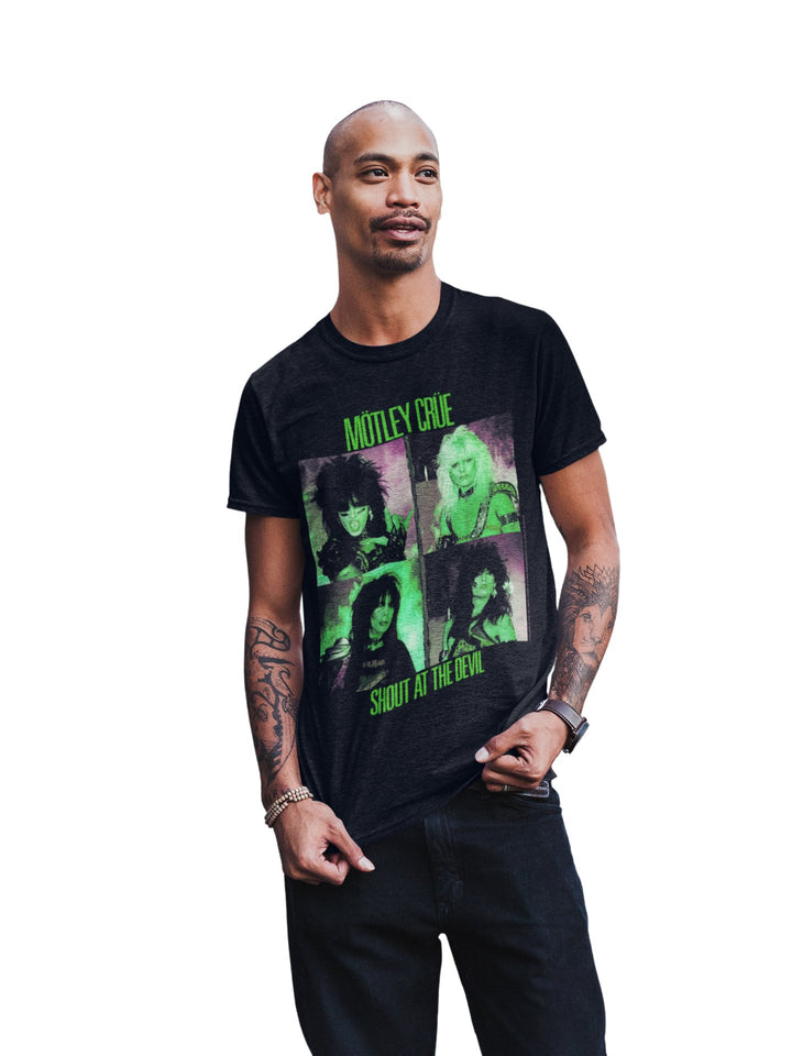 Motley Crue Green Shout T-Shirt - HYPER iCONiC.