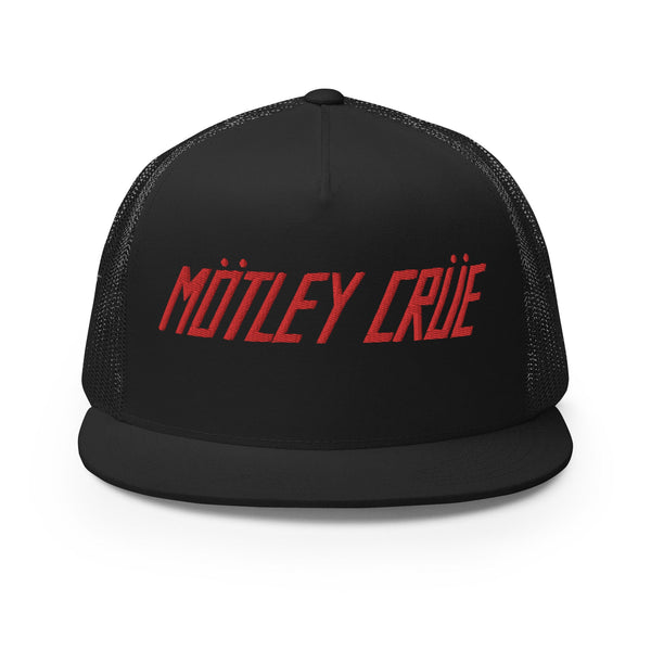 Motley Crue - Logo Flat Brim Trucker Hat - HYPER iCONiC.