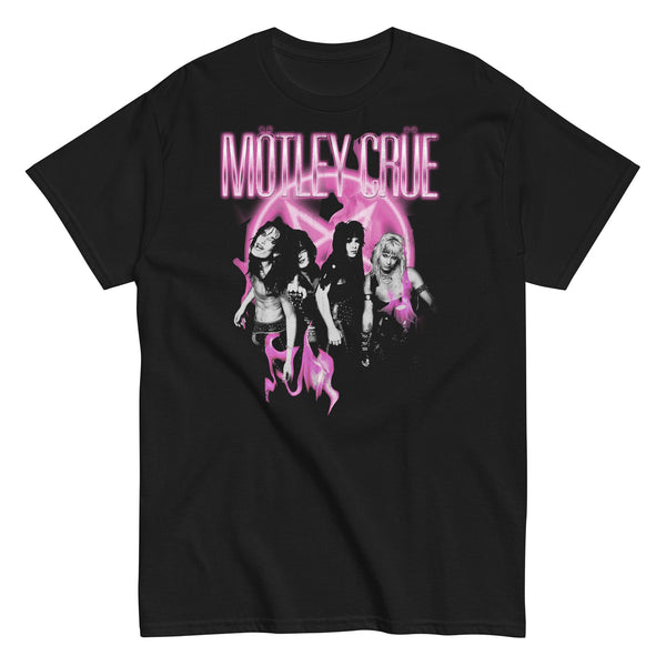 Motley Crue - Neon Pink T-Shirt - HYPER iCONiC.