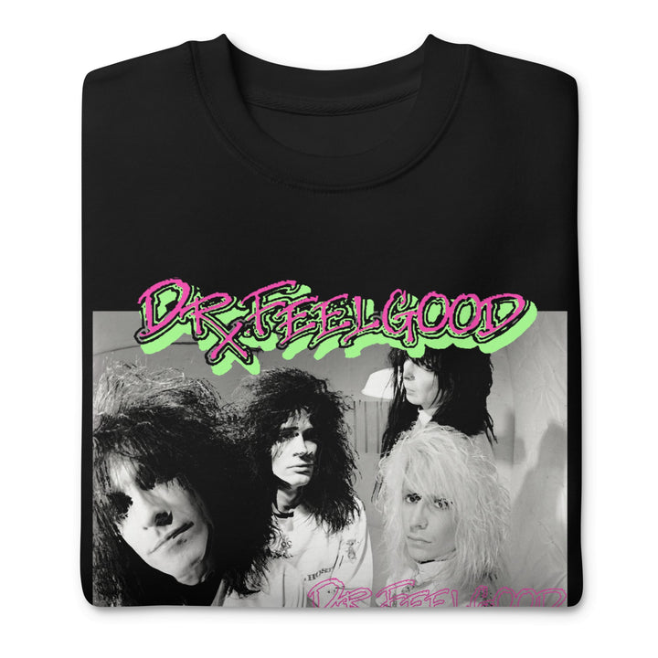 Motley Crue Neon Trip Dr. Feelgood Jumbo Print Sweatshirt - HYPER iCONiC.