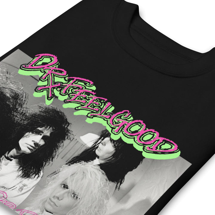 Motley Crue Neon Trip Dr. Feelgood Jumbo Print Sweatshirt - HYPER iCONiC.