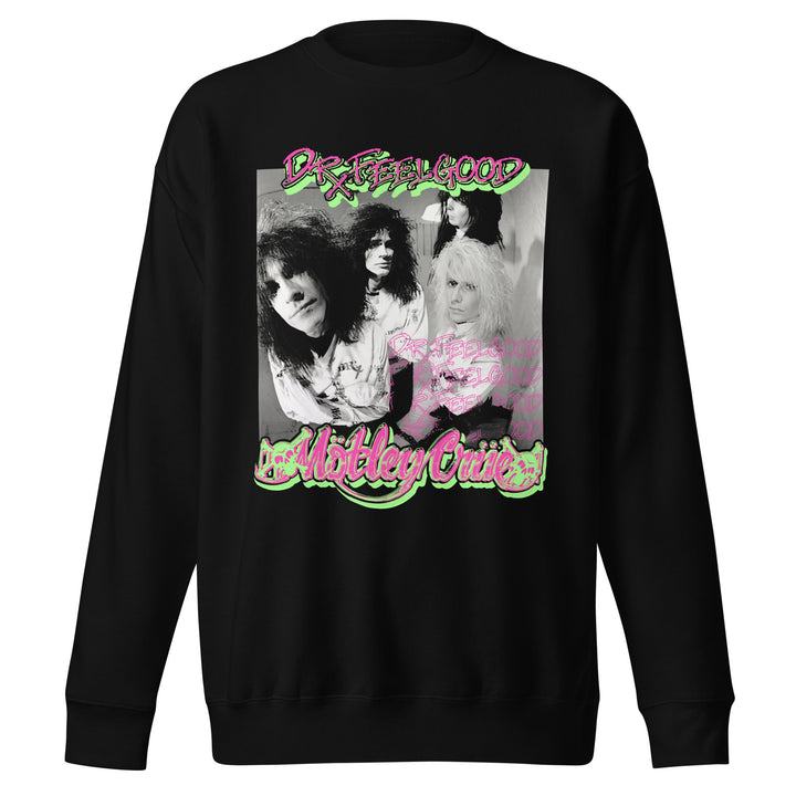 Motley Crue Neon Trip Dr. Feelgood Jumbo Print Sweatshirt - HYPER iCONiC.