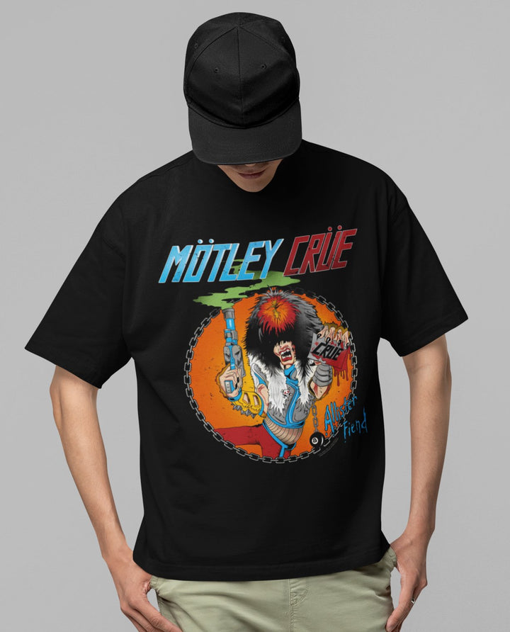 Motley Crue Smoking Allister Jumbo Print T-Shirt - HYPER iCONiC.