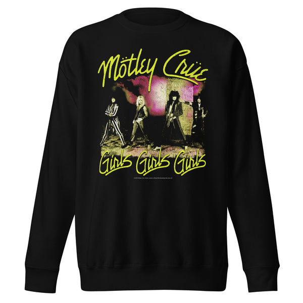 Motley Crue Yellow Girls Jumbo Print Sweatshirt - HYPER iCONiC.