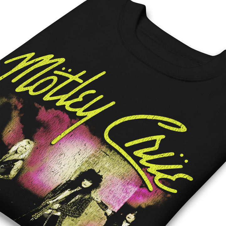 Motley Crue Yellow Girls Jumbo Print Sweatshirt - HYPER iCONiC.