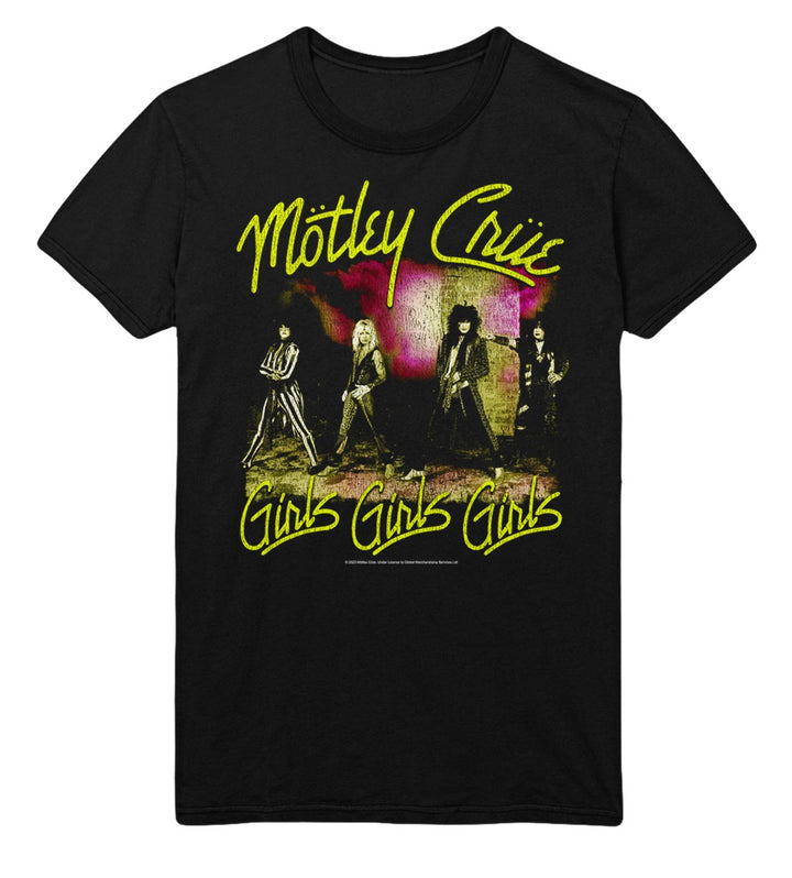 Motley Crue Yellow Girls T-Shirt - HYPER iCONiC.