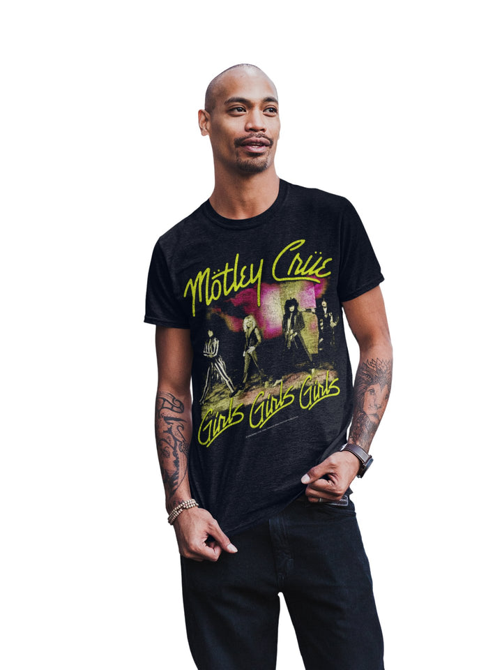 Motley Crue Yellow Girls T-Shirt - HYPER iCONiC.