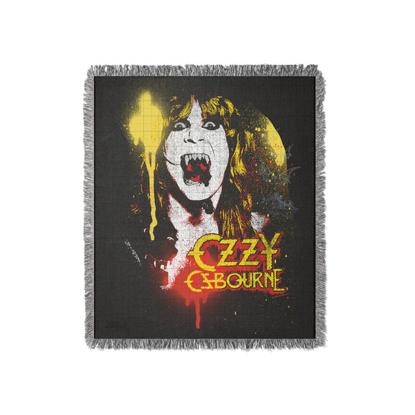 Ozzy Osbourne 100% Cotton Woven Throw Blanket - HYPER iCONiC.