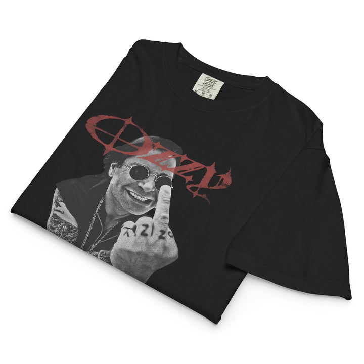 Ozzy Osbourne Flip the Bird Mineral Wash Womens Crop Top - HYPER iCONiC.