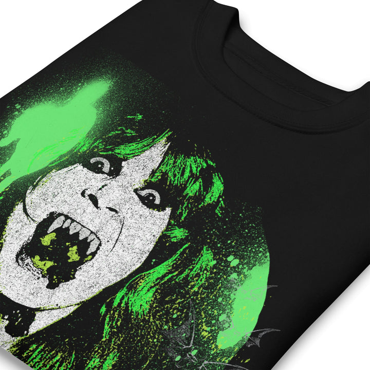 Ozzy Osbourne Green Screaming Jumbo Print Sweatshirt - HYPER iCONiC.